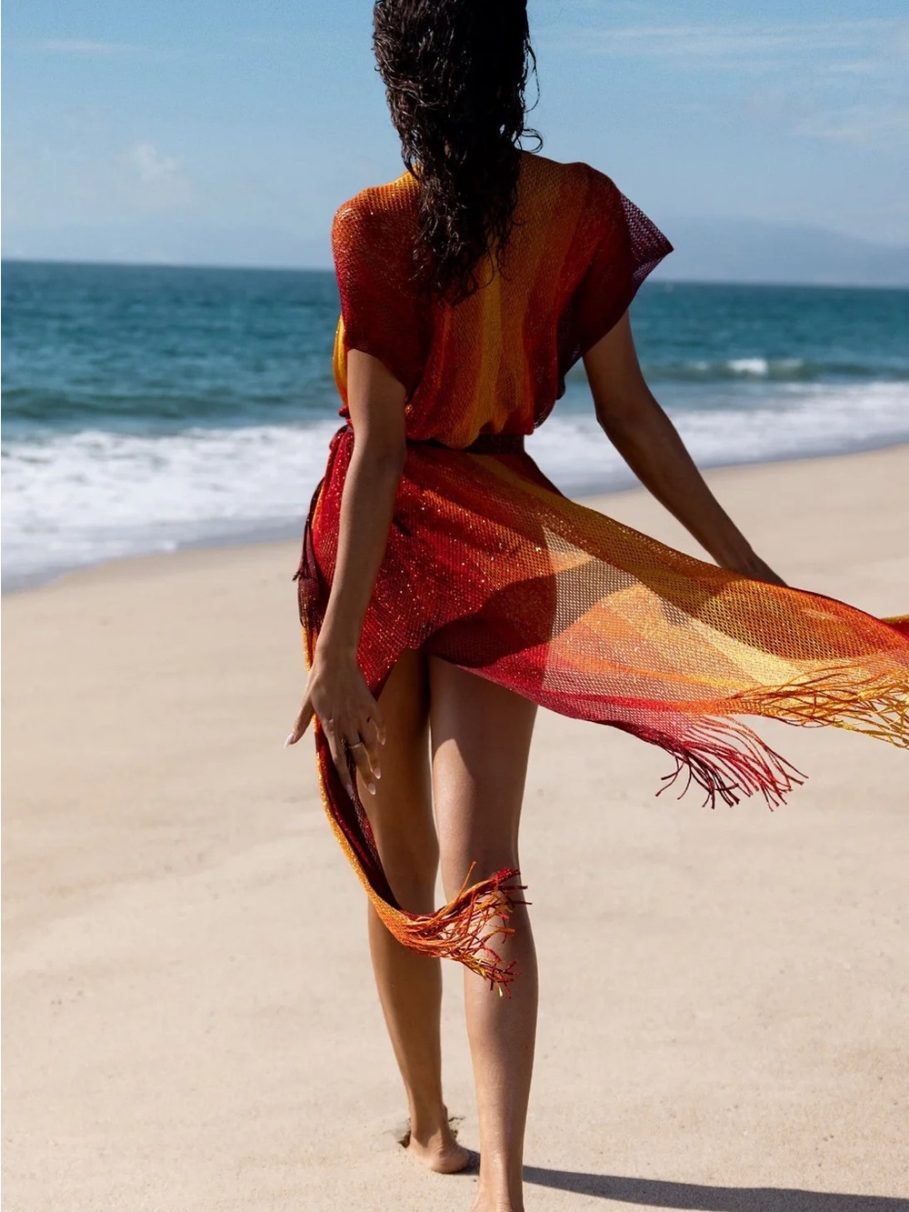 Luli Fama Long Caftán Cover-Up - Sunset Sunshine Addict - Picture 2 of 10